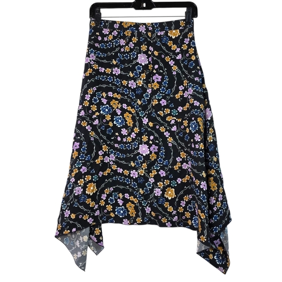 See by Chloé Floral Print Midi Length asymmetrical Skirt - Picture 3 of 13